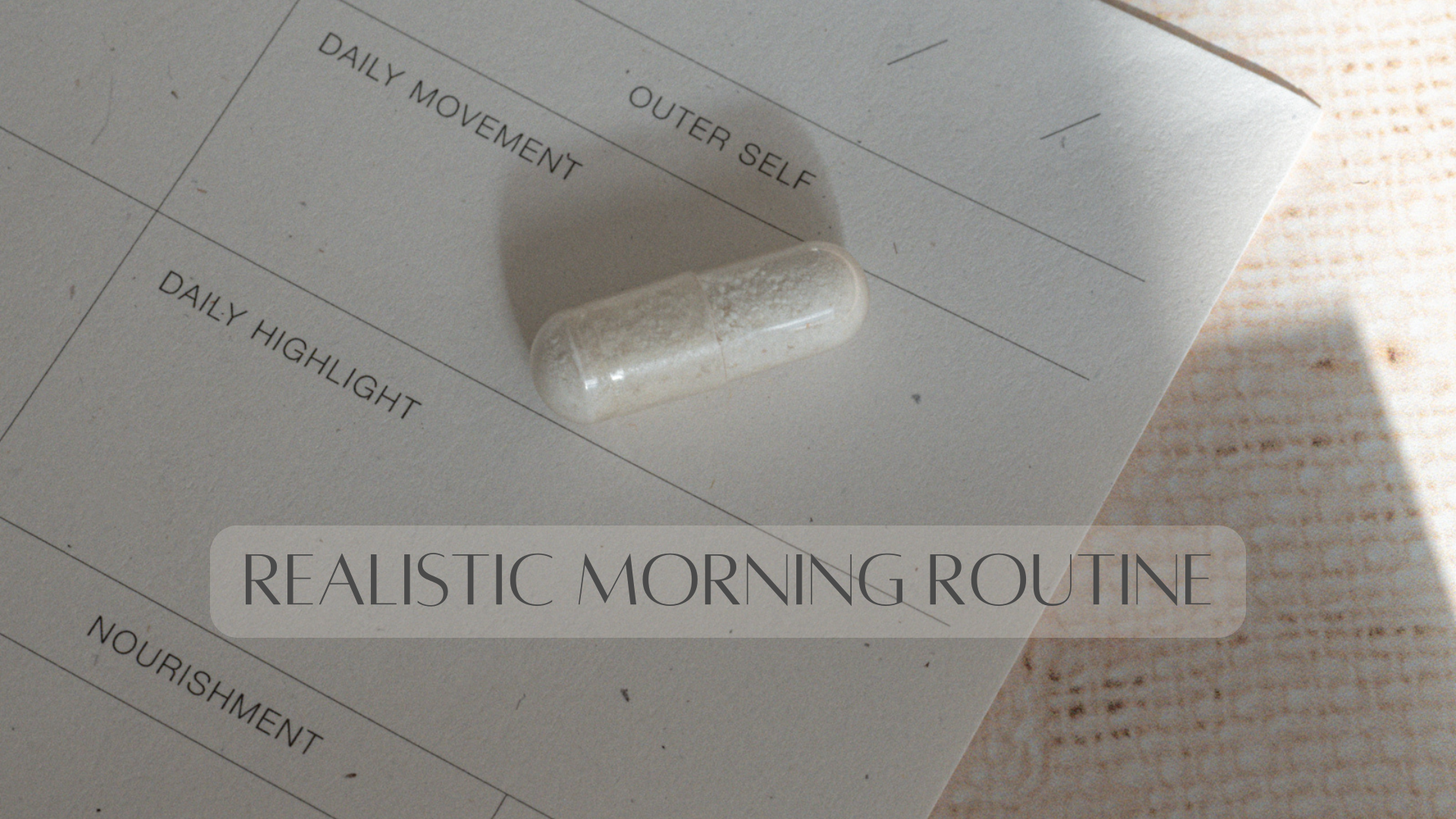 realistic morning routine